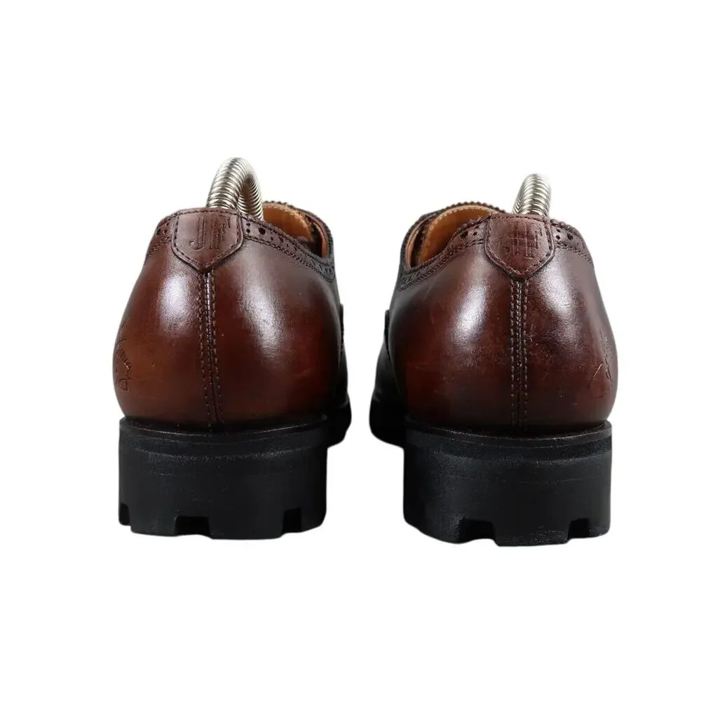 John Fluevog Shoes Mens 8 Oxford Classic Lace Up Brogue Brandenburg Angel Banker